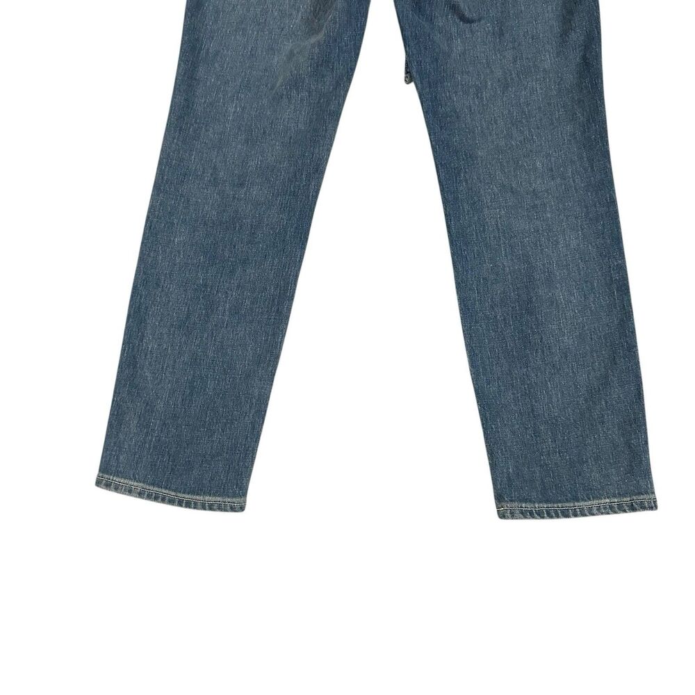Veronica Beard Jeans Women's 25x28 Blue Logan Slim Straight Extra High-Rise Belt - Picture 13 of 14